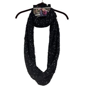 Cuddl Duds Infinity Scarf Black Gray Women's One Size Sweater Kni